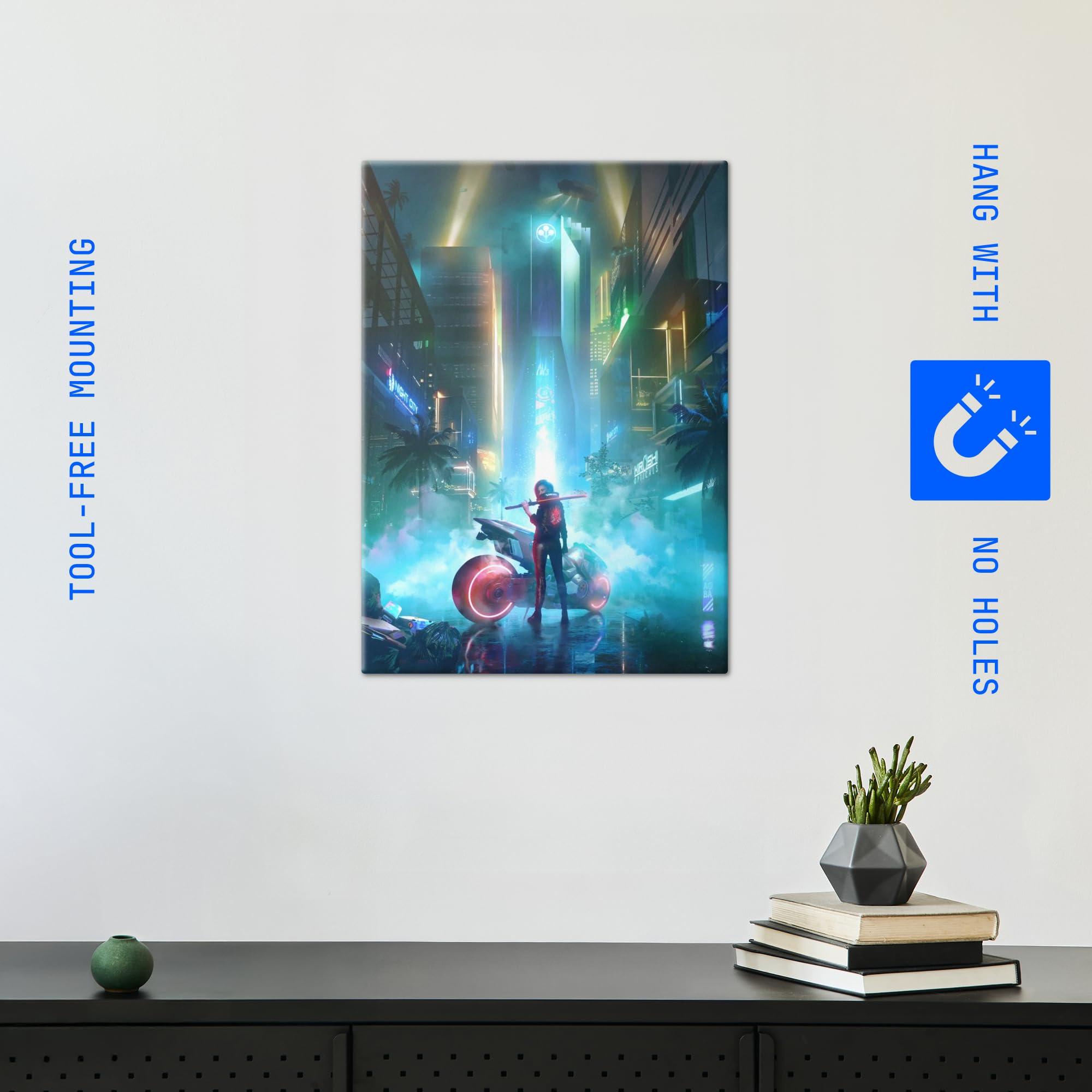 Amazon.com: Displate Cyberpunk Metal Poster Magnetic Mounting